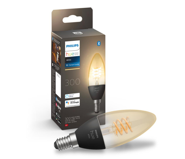 Philips Hue White Inteligentna Żarówka Filament C37 E14 - 678458 - zdjęcie